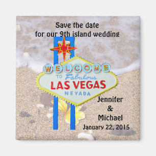 9. Insel Las Vegas Save the Date Magnet