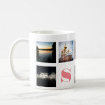 9 Instagramm-Fotos und rosa Monogramm auf Weiß Kaffeetasse<br><div class="desc">Passen Sie diese Tasse mit neun Ihrer Lieblings-Fotos und Ihren ersten,  um etwas einzigartig Sie und das perfekte Geschenk zu machen.</div>