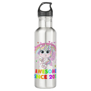 9 Jahre alt Einhorn Süsse 9. Geburtstag Unicorn Gi Edelstahlflasche