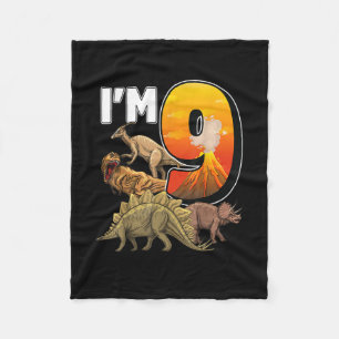 9 Jahre alt Geschenke 9. Geburtstag Junge Rawr I m Fleecedecke