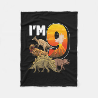 9 Jahre alt Geschenke 9. Geburtstag Junge Rawr I m Fleecedecke