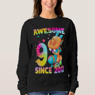 9 Jahre alte Mädchen Teens Niedlicher Drache 9. Bi Sweatshirt