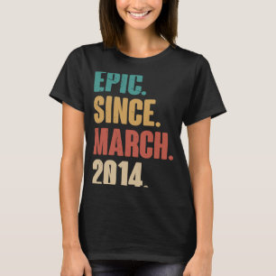 9 Jahre alte Vintage 2014 Geburtstag 9. Dekoration T-Shirt