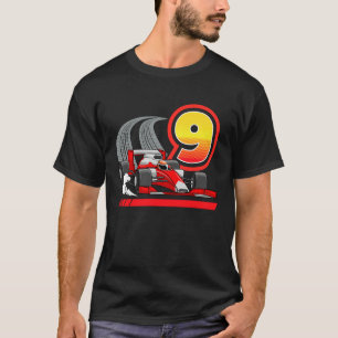 9 Jahre alter Kleinkind Boy Formel Racing Auto 9. T-Shirt