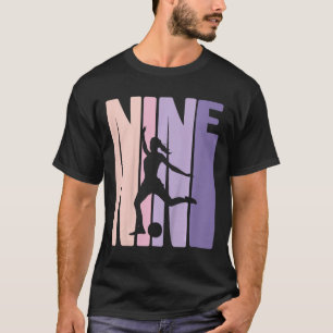 9 Jahre Fußball Mädchen Geschenk 9. Geburtstag Fuß T-Shirt