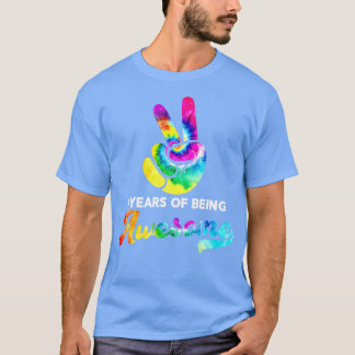 9 Jahre Phantastische Gefärbte Krawatte zum Geburt T-Shirt