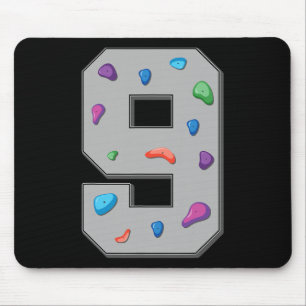 9-jähriger Kletterer Geburtstag Bouldering Kletter Mousepad