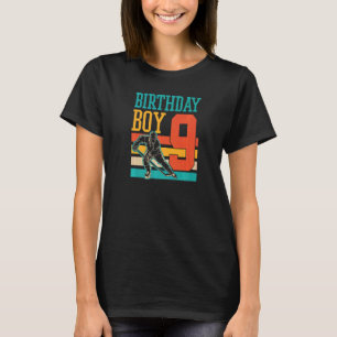 9-jähriges Eishockey Thema 9. Geburtstagsparty Su T-Shirt