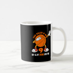 9-jähriges Glück 9. Geburtstag Basketball 9. Gebur Kaffeetasse