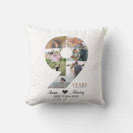 9-jähriges Hochzeitstag Kissen