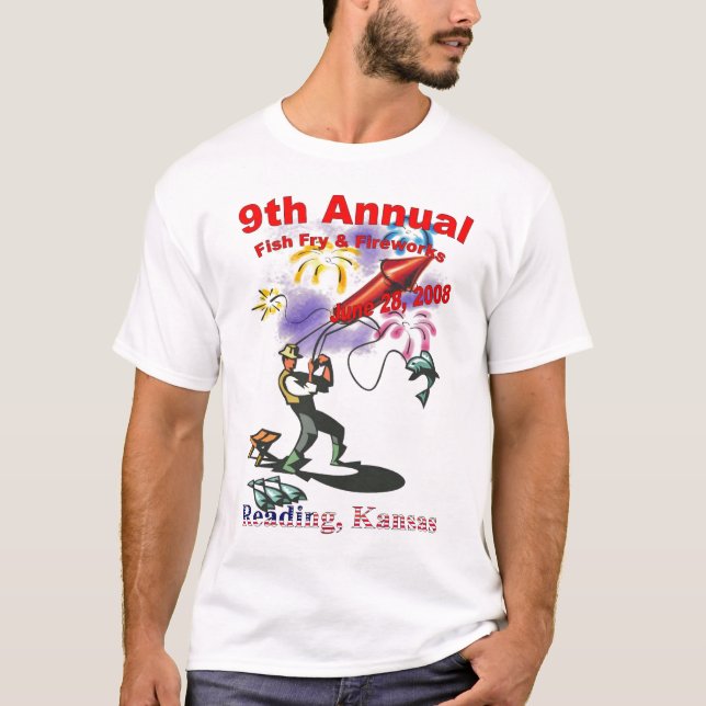 9. Jährliches Fischrogen u. Fireworks3 T-Shirt (Vorderseite)