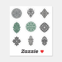 9 keltische Designs-Cut Vinyl Sticker