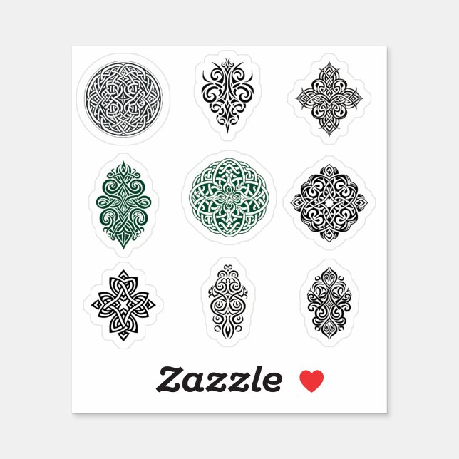 9 keltische Designs-Cut Vinyl Sticker (Von Creator hochgeladen)