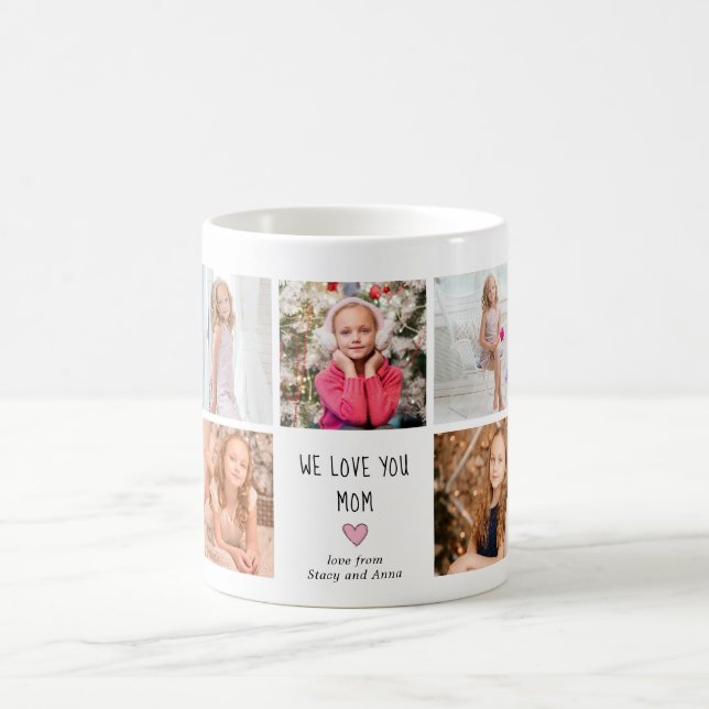 9 Kinder Foto Wir Liebe Mama Tasse (Mittel)