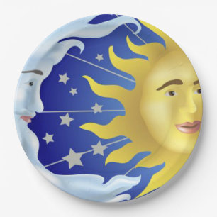 9" kundenspezifischer PapierTeller/Sun, Mond und Pappteller