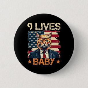 9 Leben Durch Trump 2024 Sieg Triumph Sieger Trump Button