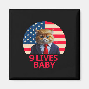 9 Leben Von Katze Trump 2024 Sieg Sieg Gewinner Tr Magnet