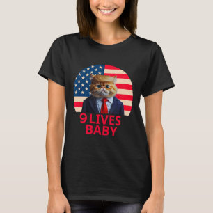 9 Leben Von Katze Trump 2024 Sieg Sieg Gewinner Tr T-Shirt