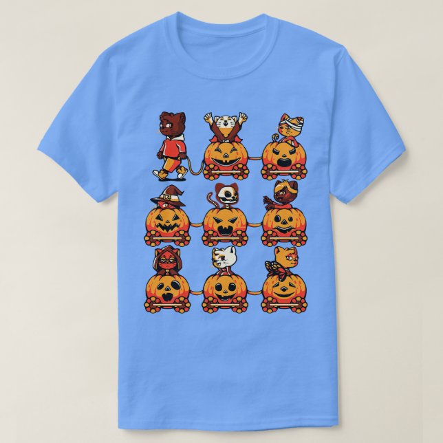 9 Lives Cat Halloween von Tobe Fonseca T-Shirt (Design vorne)