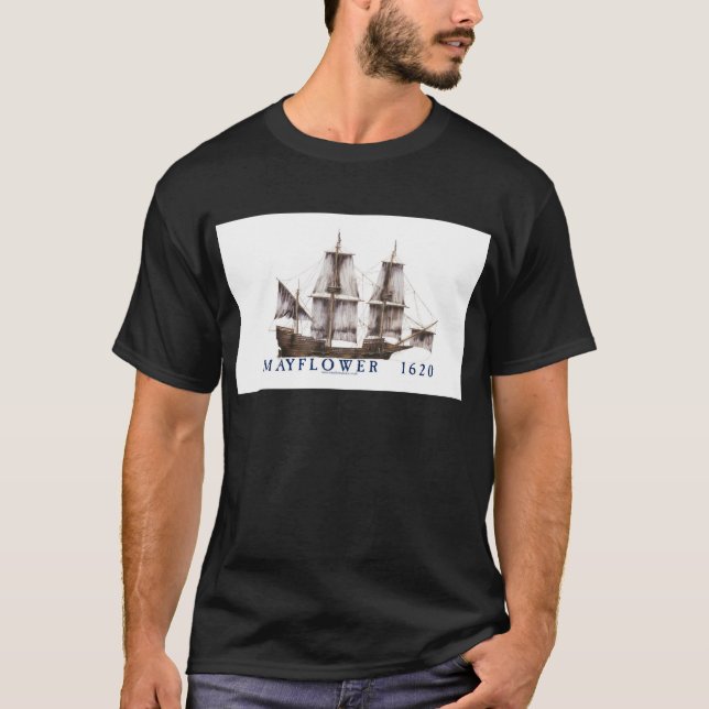 9 mayflower Schiff T-Shirt (Vorderseite)