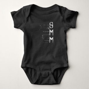 9 MM Schusswaffenzielübungen Baby Strampler