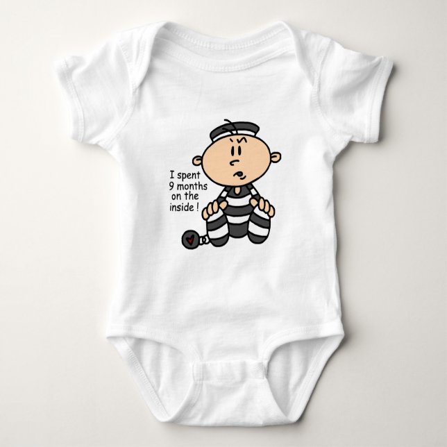 9 Monate auf dem inneren Baby-Gefangenen Baby Strampler (Vorderseite)