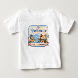 9 Monate Baby-Meilenstein Kleiner Entdecker Baby T-shirt