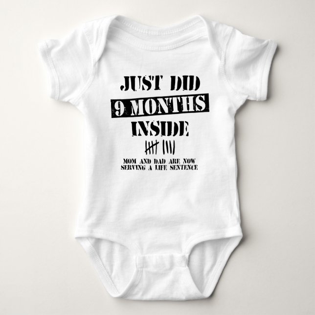 9 Months Inside Baby Strampler (Vorderseite)