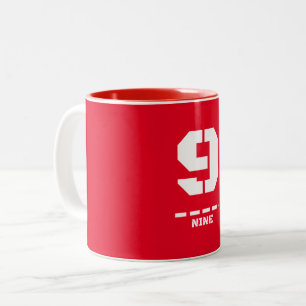 9-neun NATO-Phonetiknummern und Moralkodex Zweifarbige Tasse