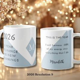 9. New Year Resolution for 2026 Year of Change Kaffeetasse