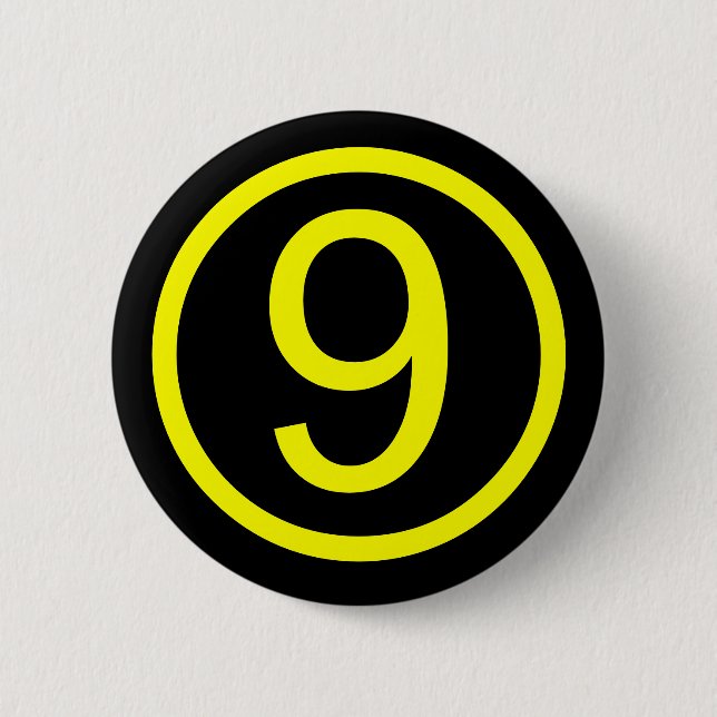 9 - Nr. neun Button (Vorderseite)