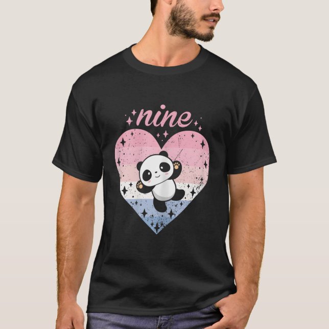 9 Panda 9th B-Day T-Shirt (Vorderseite)