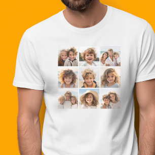 9-Quadrat-Fotocollage - Schwarz und Weiß T-Shirt