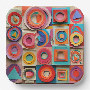 9" Quadratischer Papier-Teller Pappteller