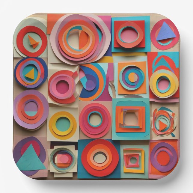 9" Quadratischer Papier-Teller Pappteller (Vorderseite)