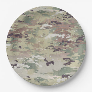 9" runde Camouflage-Uniform Camofla der Pappteller