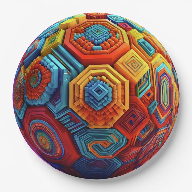 9" runder Papier-Teller Pappteller (Vorderseite)