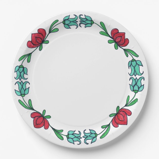 9" Rundpapierplatte Pappteller (Vorderseite)