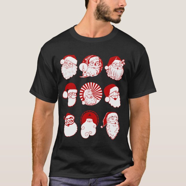 9 Sankt - schwarzer kurzer die Hülsen-T - Shirt (Vorderseite)
