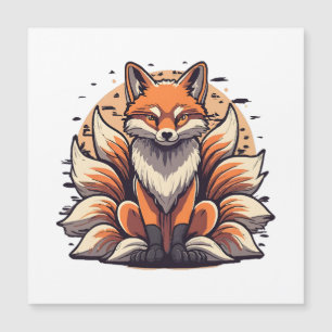 9-schwänziger Fuchsspirit Magnetkarte