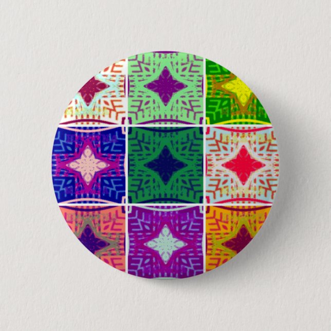 9 Stern Hakuna Matata Muster Button (Vorderseite)
