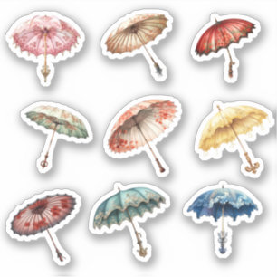 9 Sticker Rococo Parasol Vinyl Coupé Sur Mesure