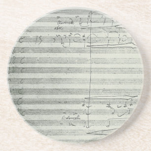 9. Symphonie Beethovens, Musik-Manuskript Sandstein Untersetzer