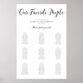 9 Tabelle Hochzeitssitzkarten Unsere Lieblingsmens Poster
