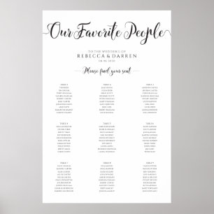 9 Tableau Mariage Sièges Nos gens préférés