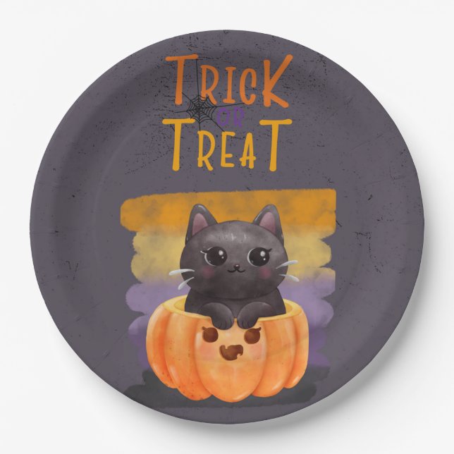 9" Teller für Trick oder Treten (Vorderseite)