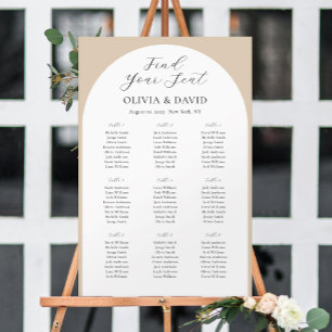 9 Tische Beige Arch Finden Sie Ihre Sitzkarte Poster
