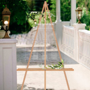 9 Tische Grüne Hochzeitsplanung Acrylschild