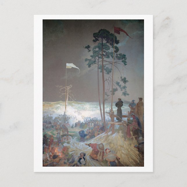 9. Treffen in Krizky, Mucha Postkarte (Vorderseite)