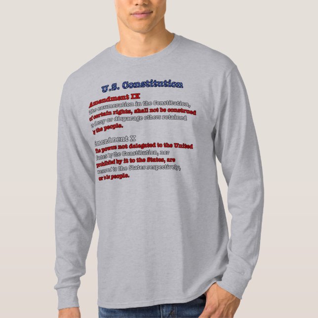 9. und zehnte Änderungen T-Shirt (Vorderseite)